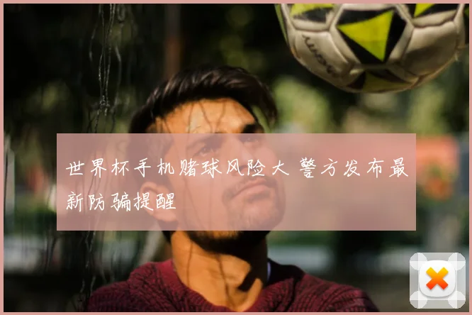 世界杯手机赌球风险大 警方发布最新防骗提醒